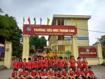 ảnh hoạt động tham quan trường tiểu học Thanh Cao