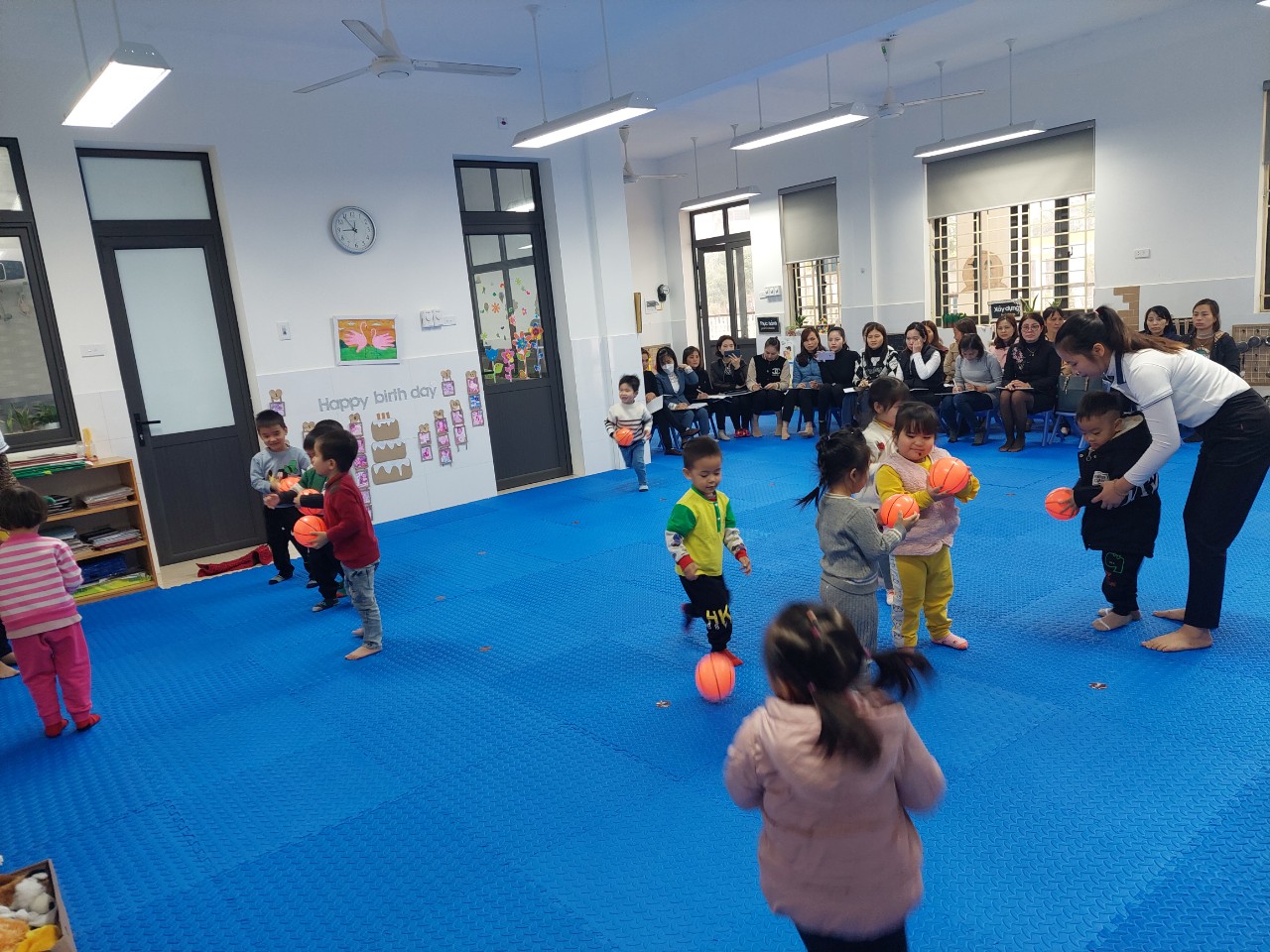 Trường mầm non Thanh Cao tổ chức chuyên đề PTTC năm 2022-2023